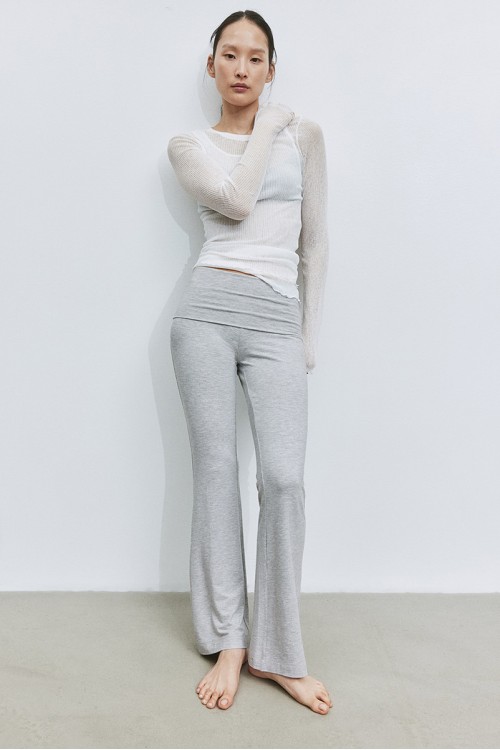 Flared Jersey Pants