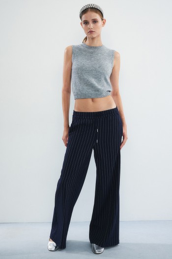 Wide-cut Pull-on Pants