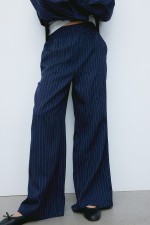 Wide-leg Twill Pants